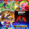 5 en 1 Mario party +  Mario+ rabbids+ kirby figt 2+ Dragon ball figt + wolfenstein Deluxe-NINTENDO SWITCH