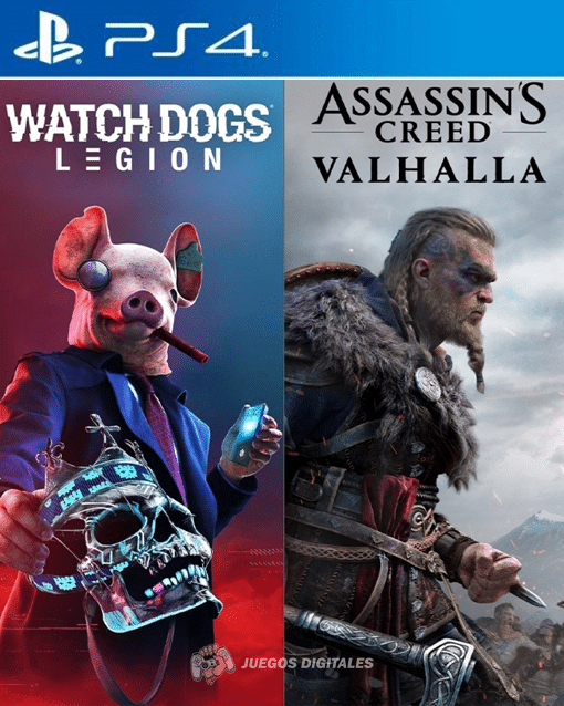 Assassins creed valhalla + Watc Dogs legion PS4 Assassins creed valhalla Watc Dogs legion PS4