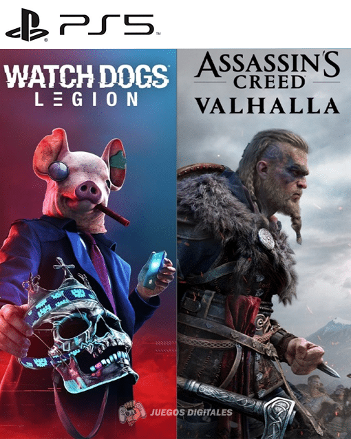 Assassins creed valhalla + Watc Dogs legion PS5 Assassins creed valhalla Watc Dogs legion PS5
