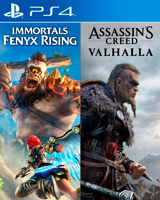 Assassin’s Creed Valhalla + Immortals Fenyx Rising Bundle PS4 Assassin’s Creed Valhalla + Immortals Fenyx Rising Bundle PS4